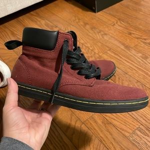 Doc Marten High Top Maroon Sneakers